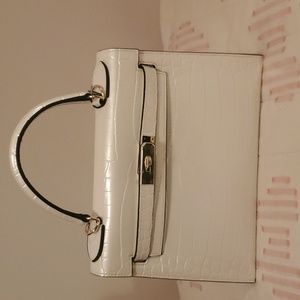 Ainifeel white croc handbag satchel mint condition!